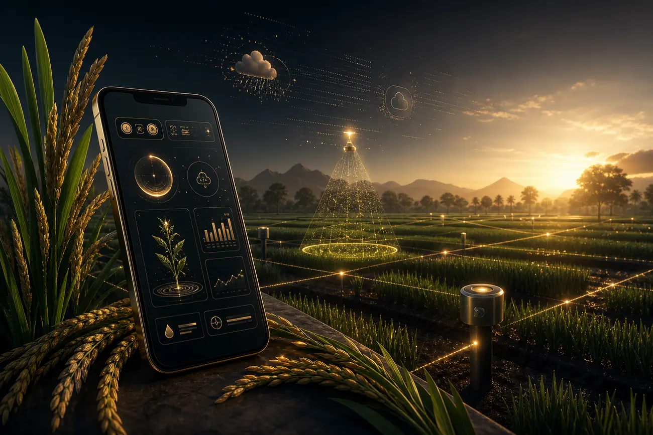 Smart agriculture concept thumbnail for FasalSathi
